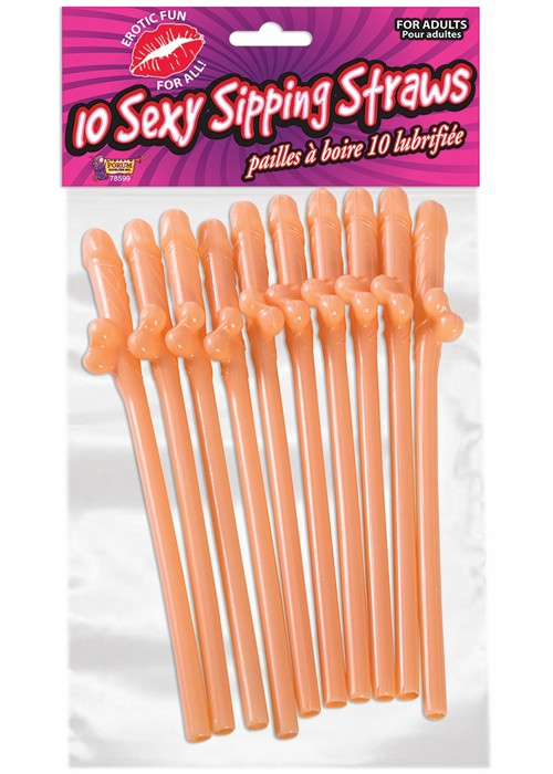 novelty adult sipping straws in package