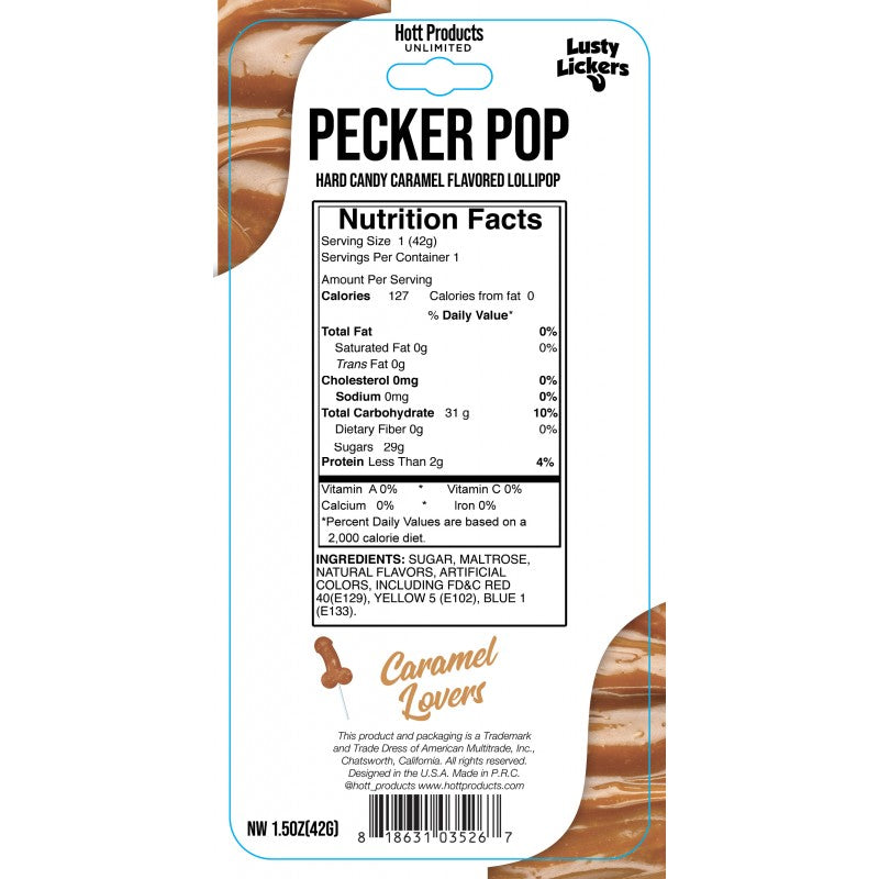Lusty Lickers Pecker Pop Carmel by Hott Products