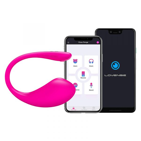 pink couples vibrator showing phone app