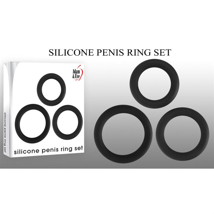 adam & eve silicone penis cock ring set source adult toys