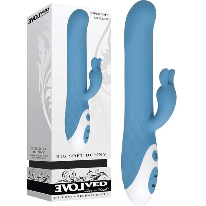 blue vibrator with clitoral and g spot stimulation