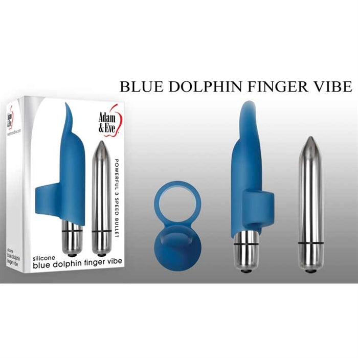 blue silicone dolphin with silver bullet