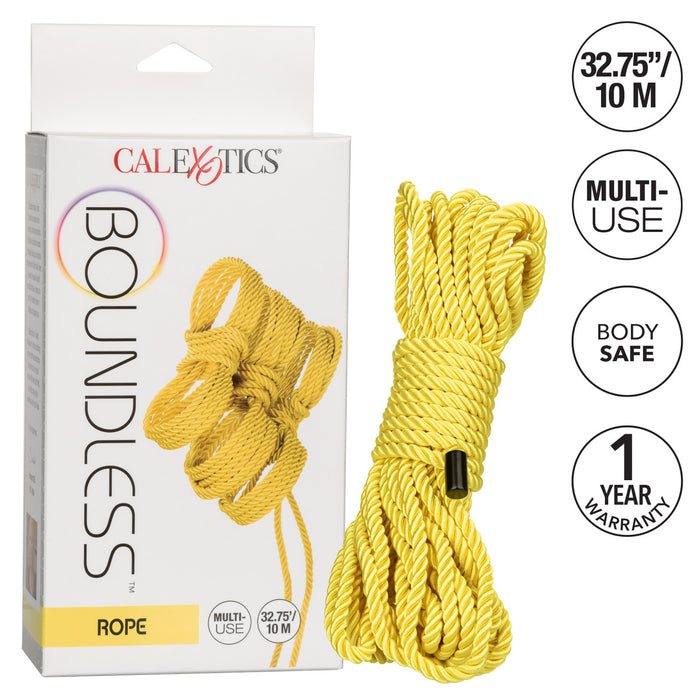 yellow bondage rope with white box