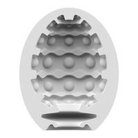 white egg shaped matsurbator with bubble texture inside