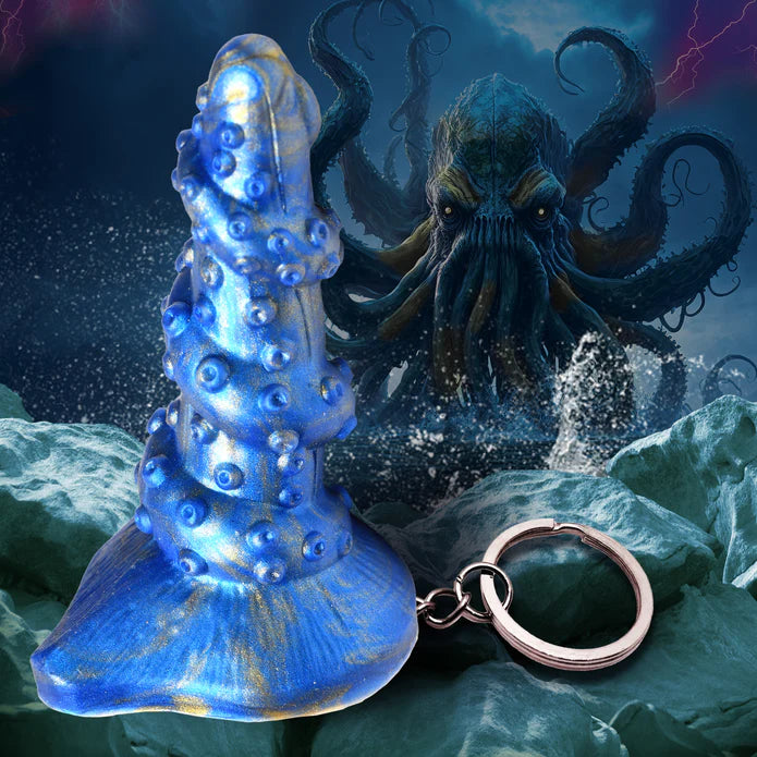 blue tentacle keychain