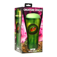 green reptile masturbator with eye ball on case