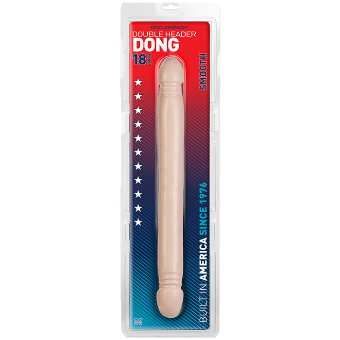 beige 18" smooth double ended dong