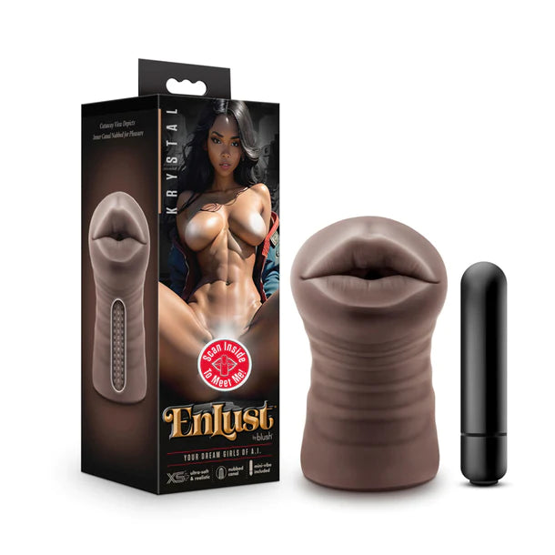 brunette nude female on box cover with mouth masturbator and bullet beside