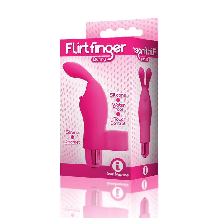 pink finger stimulator with bullet in pink and white box