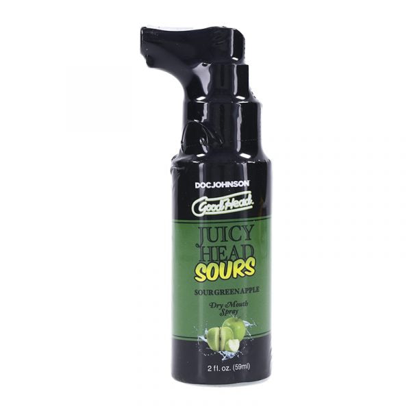 goodhead sours green apple spray in green bottle