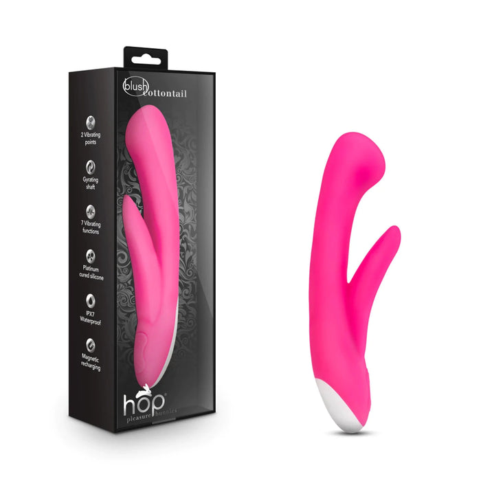pink vibrator with bulb tip & clit stim with box
