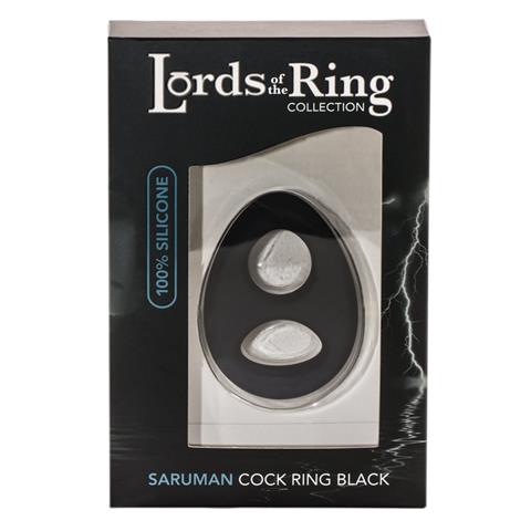 lords of the ring black silicone cock and ball ring