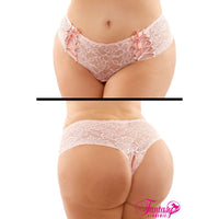 front & back view open crotch high waist panties
