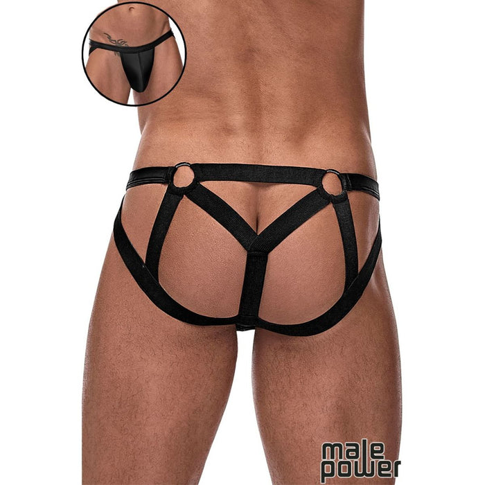 male backside in open undies
