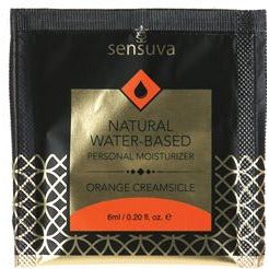 orange creamsicle flavored lubricant in black sampler package