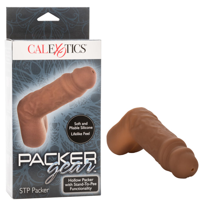 brown realistic penis packer with box display