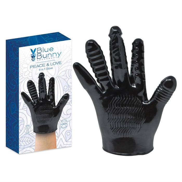 black textured glove in box