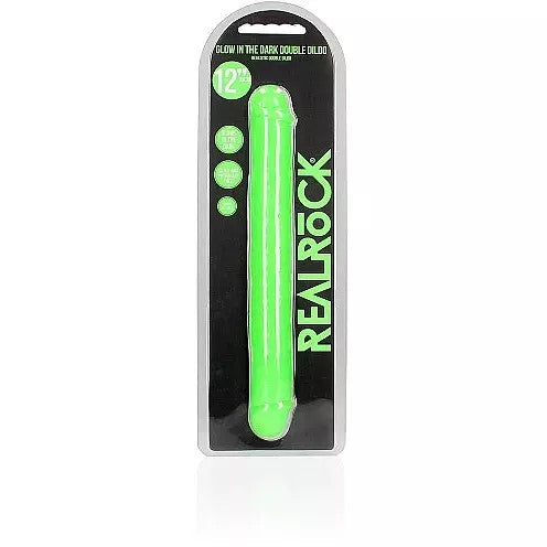 green 12" glowing jelly double ended dildo
