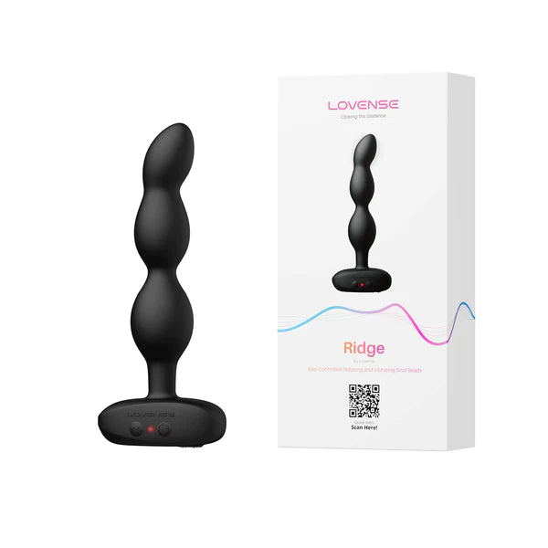 black ribbed butt plug with box