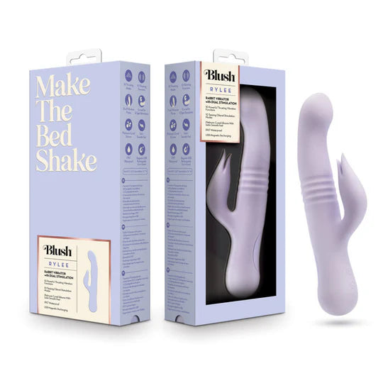 g spot curved head with ridged and clit flicker vibrator beside box