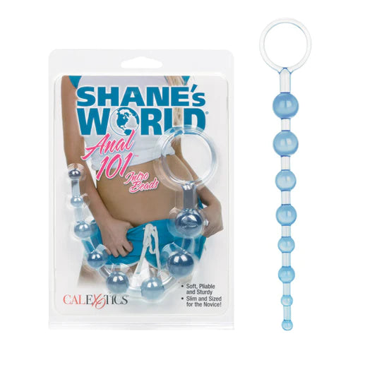 shanes world anal 101 anal beads blue by California exotics source adult toys