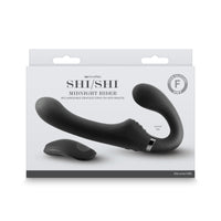 black silicone rechargeable strapless strap on