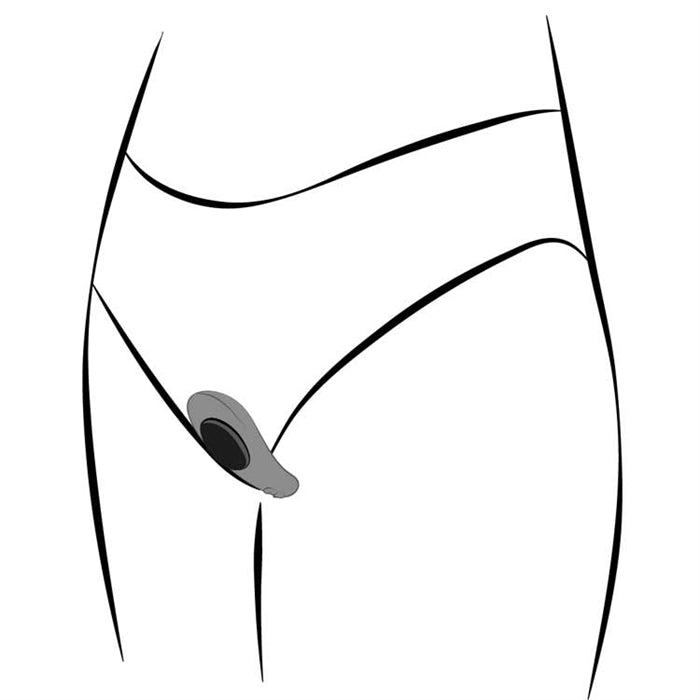 black panty vibrator magnetized to panty