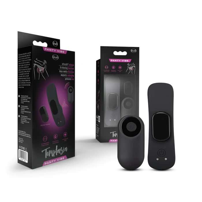 black panty vibrator with remote and box cover