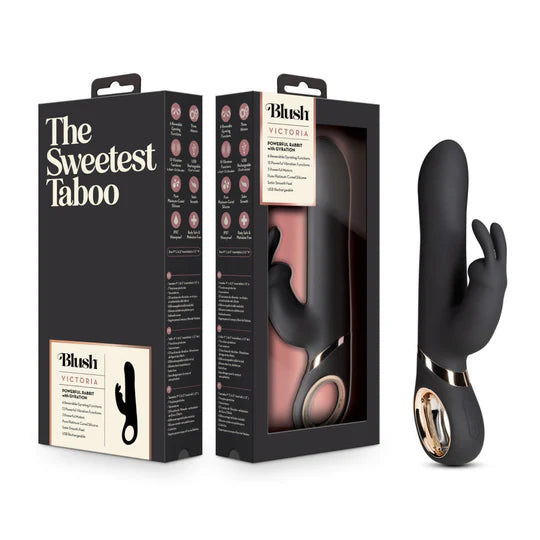 finger grip end with bunny clitoral stimulator vibrator beside box