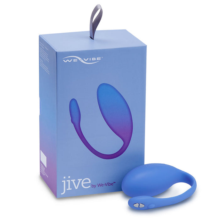 blue u shaped egg vibrator with box