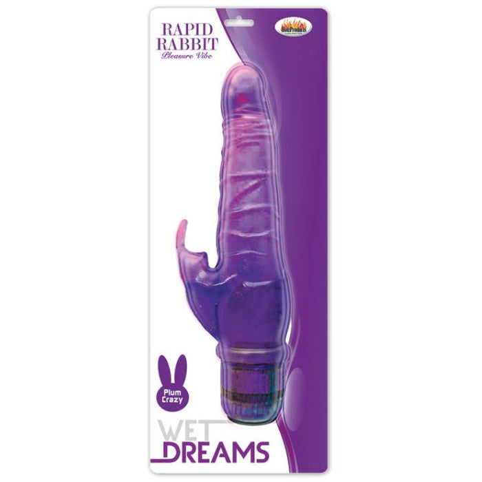 purple jelly like vibrator with clitoral stimulator