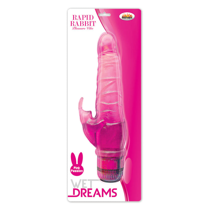 pink jelly like vibrator with clitoral stimulator