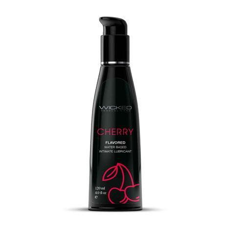 cherry flavored lubricant in 4oz black pump bottle