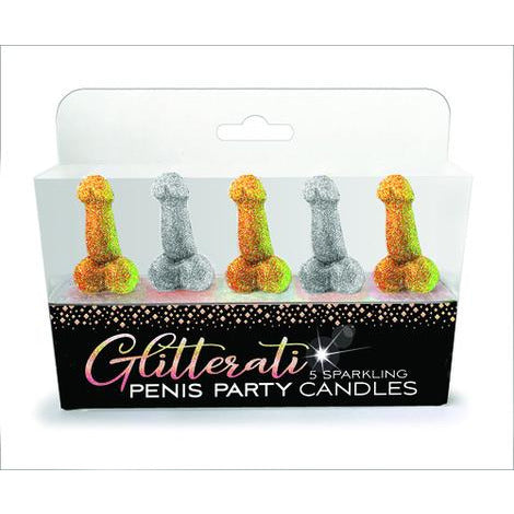 Glitterati Penis Candles 5pk by Little Gennie
