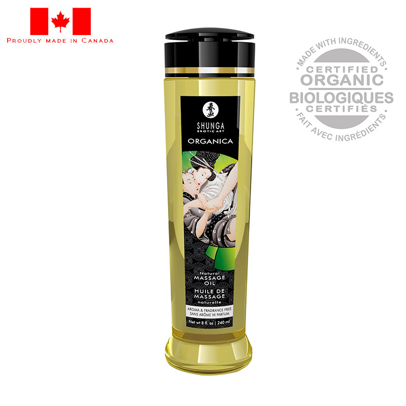 Organica Natural Aroma & Fragrance Free Massage Oil by Shunga