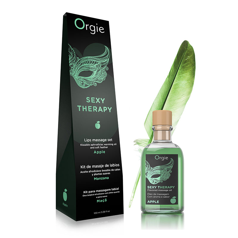 Sexy Therapy Lips Massage Oil Set Apple by Orgie