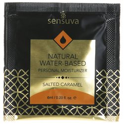 packet of natural water-based lubricant in salted caramel source adult toys