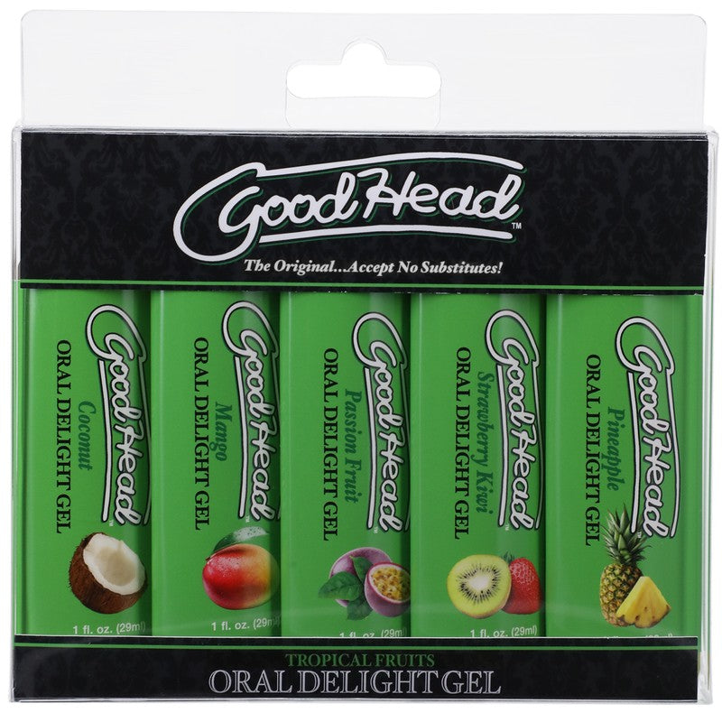 GoodHead™ Oral Sex Delight Gel 5Pk Tropical Fruit By Doc Johnson