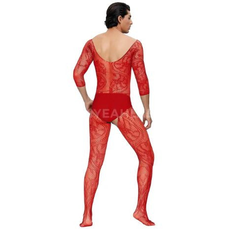Male Bodystocking Crotchless 3/4 Sleeve by Oymp