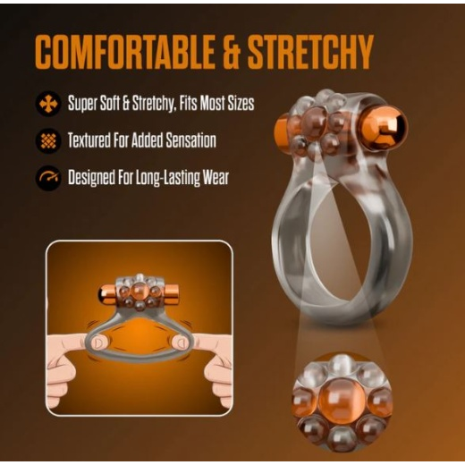 Stay Hard - Standard Vibrating Cock Ring Set with Sleeve
