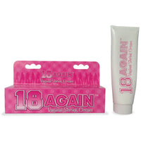 the product is in a white tube with a white cap and pink lettering, it is shown next to its pink box packaging