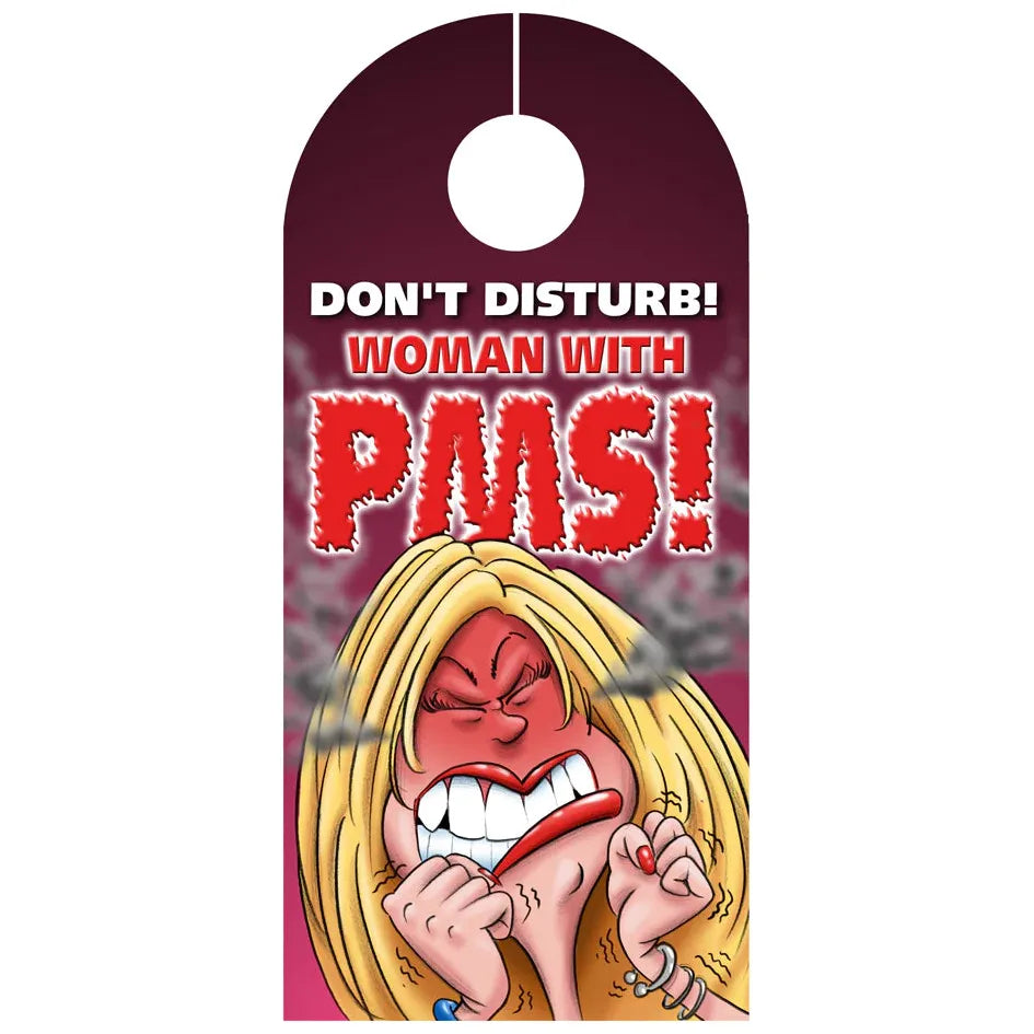 Don't Disturb Door Hanger Women with PMS by Ozze Creations
