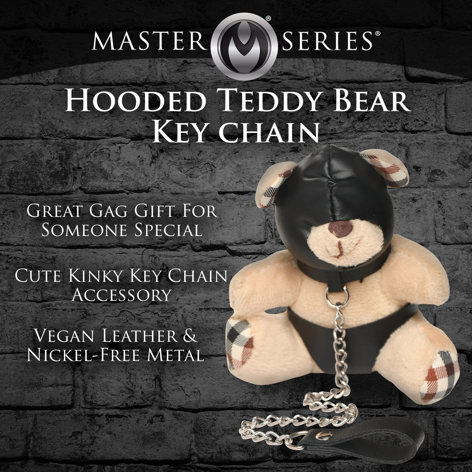 Bondage Teddy Bear Keychain Hooded by XR