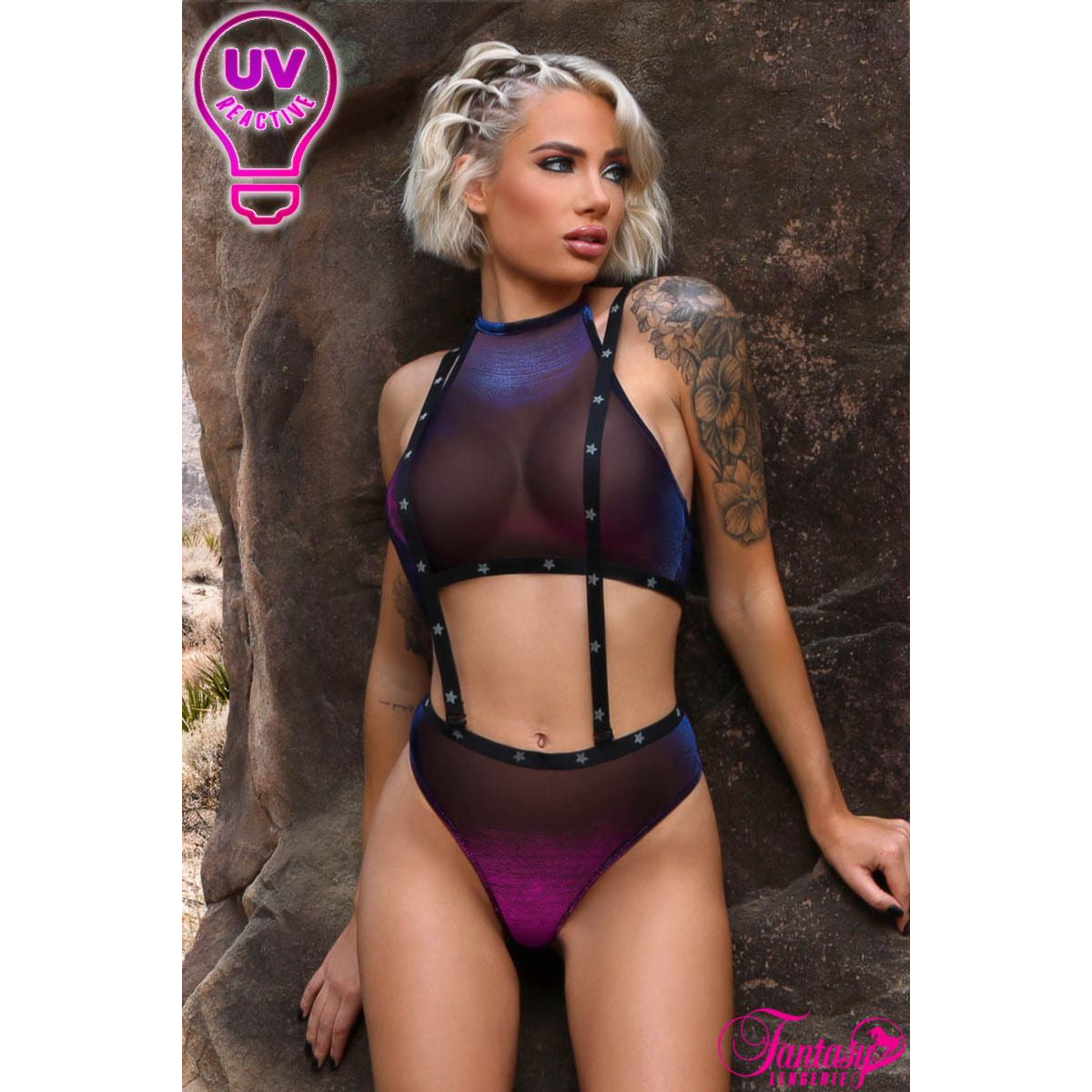 Vibes Star Dust Top & Bottoms by Fantasy Lingerie