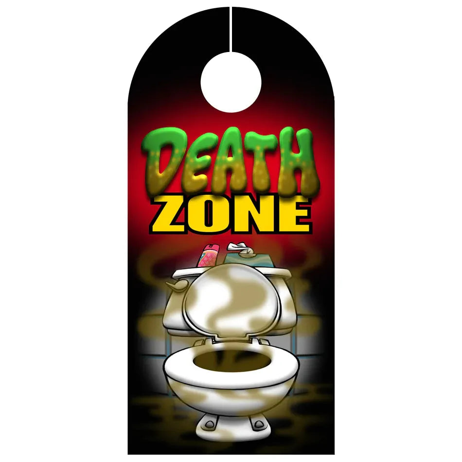 Don't Disturb Door Hanger Caution Death Zone by Ozze Creations