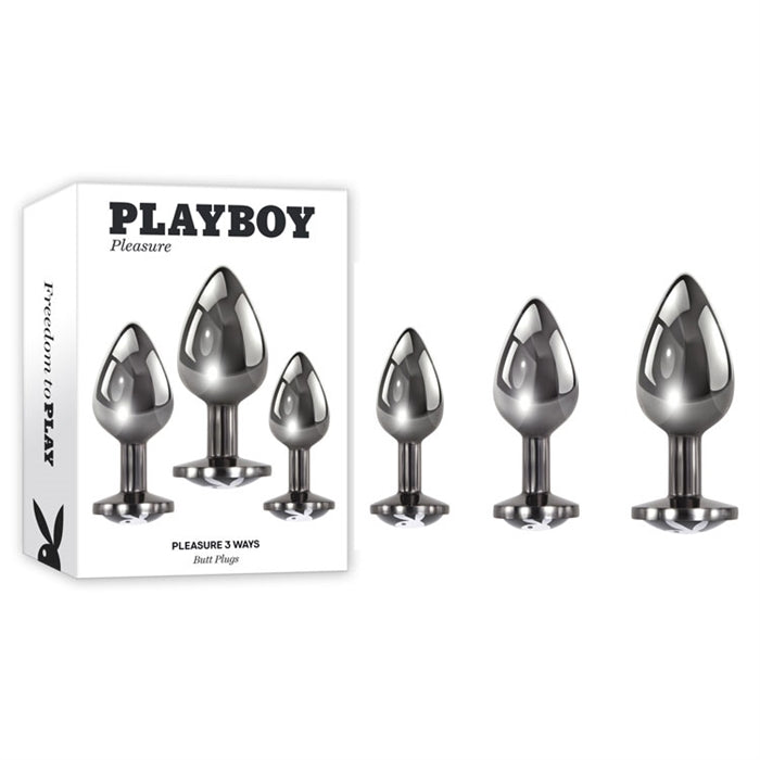 Pleasure 3 Ways Anal Plug Set by Playboy®