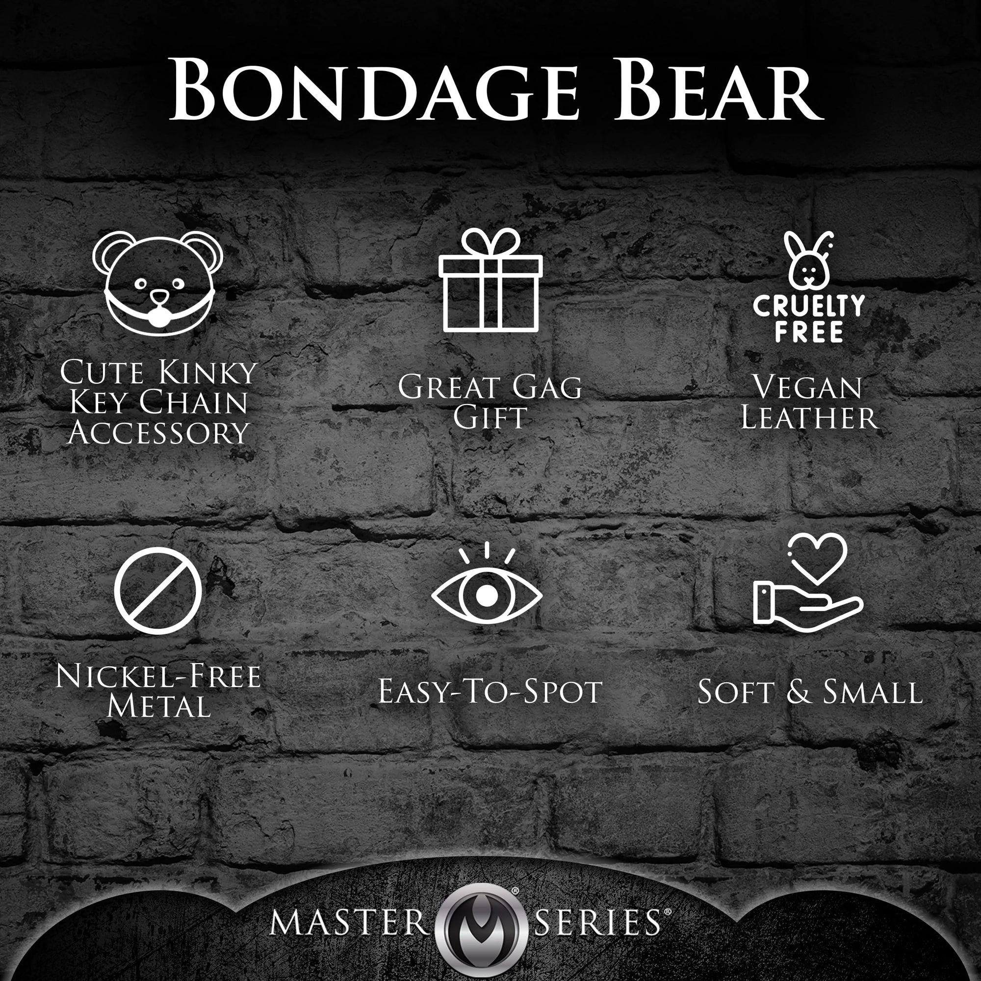 Bondage Teddy Bear Keychain Gagged by XR Brand