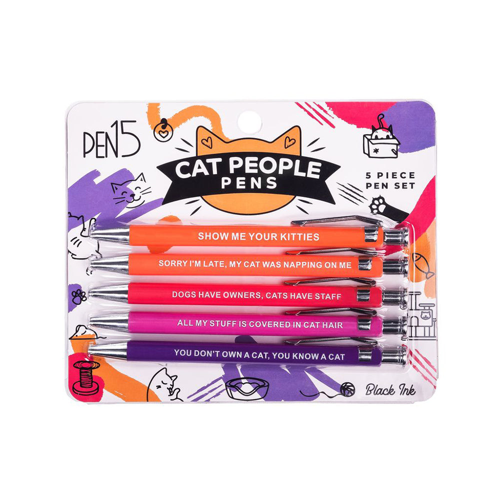 Cat People Pens 5pk by Wood Rocket