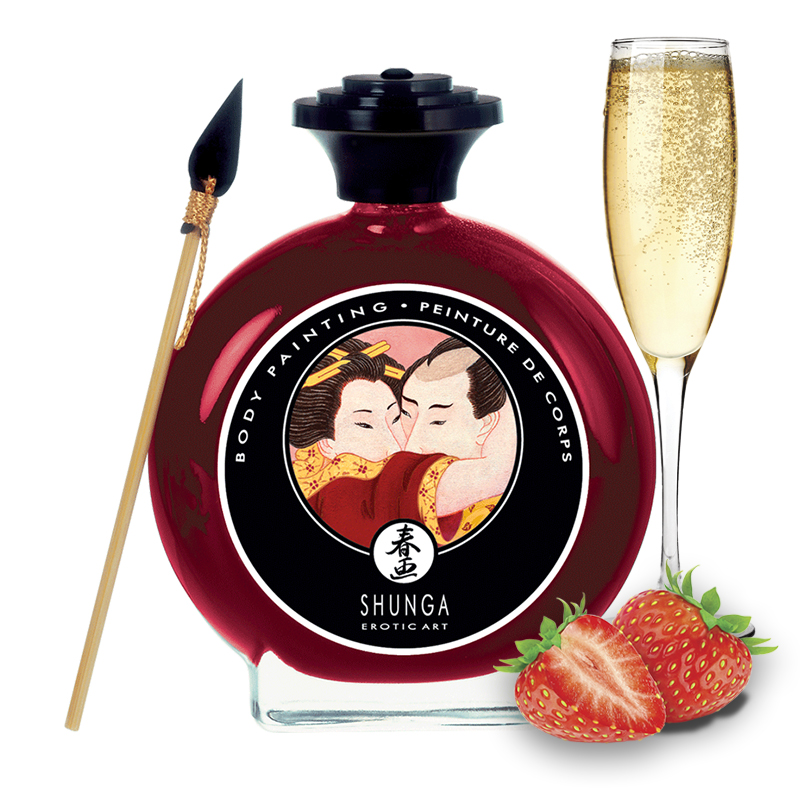 Shunga Edible Body Painting Sparkling Strawberry Wine