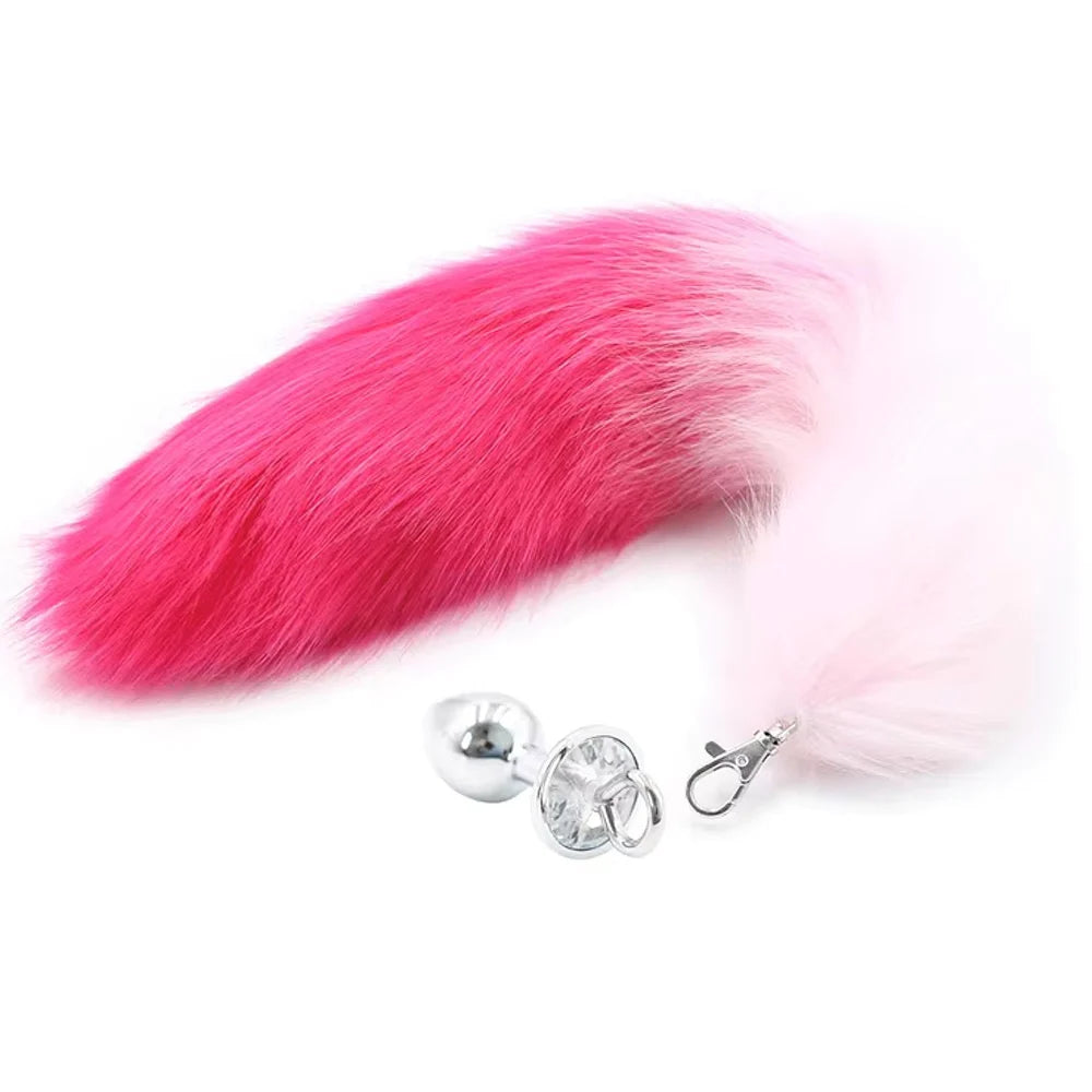 Faux Fox Tail with Detachable Anal Plug Med by Pink Elephant